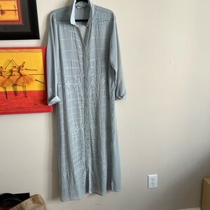 Elegant light blue Embroidered Dress NWOT